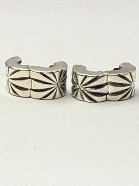 Retired Pandora Sunburst Clip Charm 790210 Sterling Silver Pair